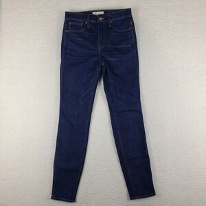 Madewell Jeans Womens 26 Blue‎ 10" High Rise Skinny Dark Wash Denim